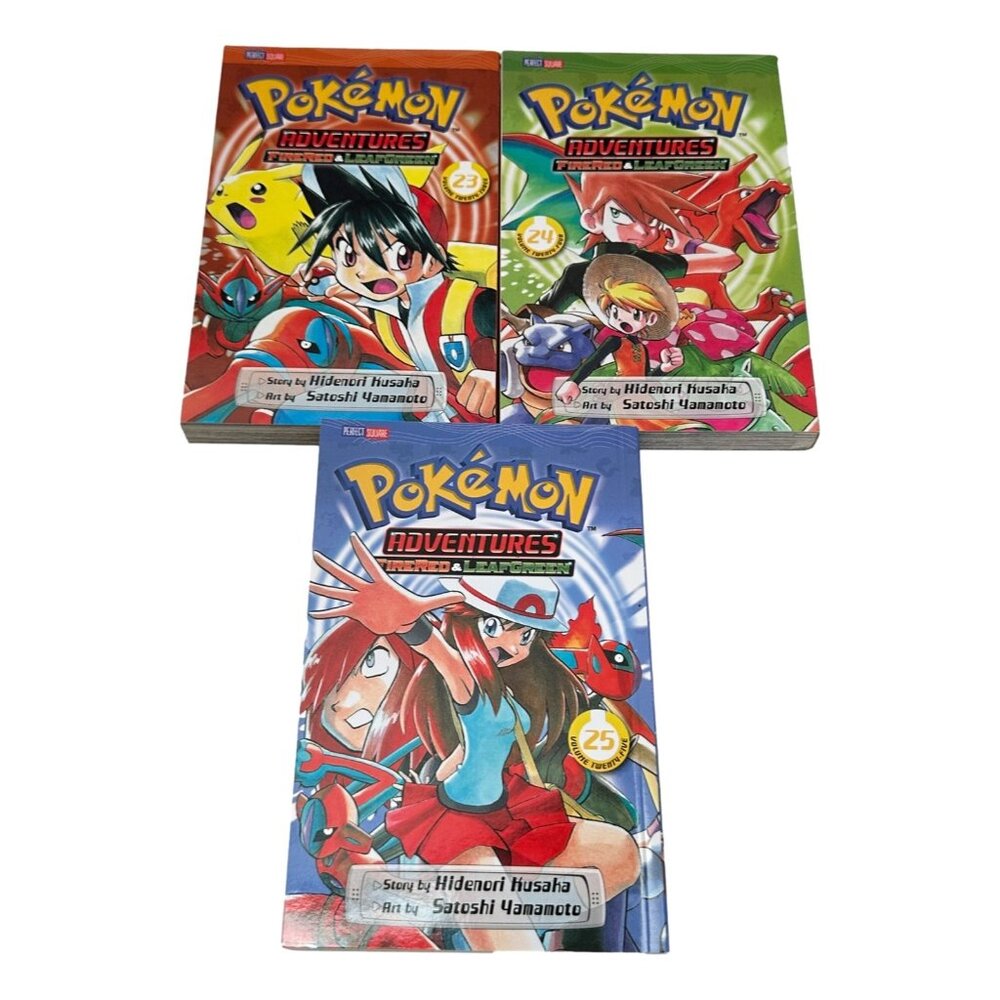Pokemon Adventures Fire Red Leaf Green Manga English‎ Lot 3 Vol 23 24 25 PB